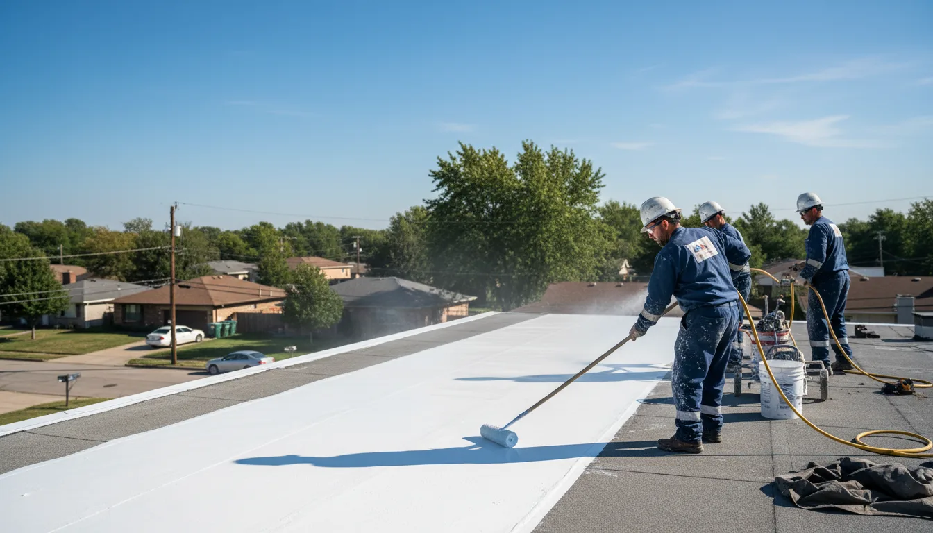 Commercial roof coating in Roanoke, LA near me